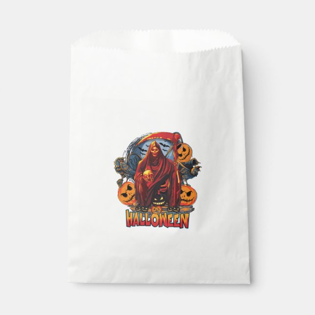 Sachets En Papier Halloween Evil skeleton (Devant)