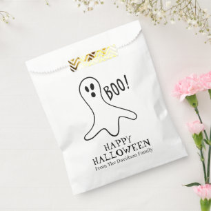 Sachets En Papier Halloween fantôme noir et blanc traitement personn