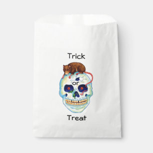 Sachets En Papier Halloween Favoriser les sacs/crâne et le rat
