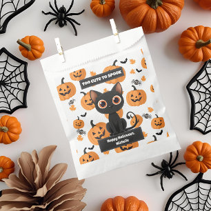 Sachets En Papier Halloween Favoriser Sac - Cute Black Chat Personna