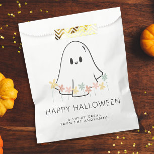 Sachets En Papier Halloween floral Fantôme mou