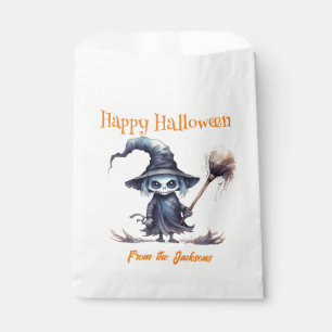 Sachets En Papier Halloween heureux et personnalisé   SKELETON WITCH