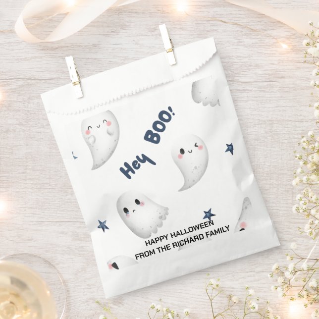 Sachets En Papier Halloween Hey Boo | Candy Design Moderne (Coupé)