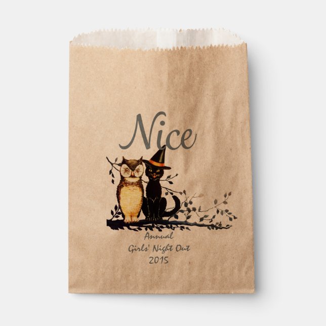 Sachets En Papier Halloween Naughty ou Nice Favoriser Sac - Nice (Devant)