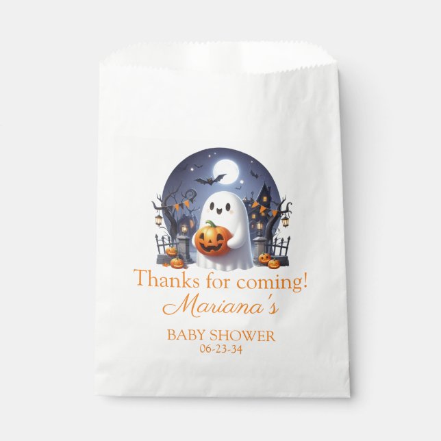 Sachets En Papier Halloween Petit Boo Ghost Baby shower (Devant)