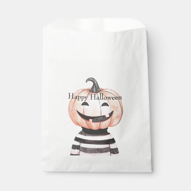 Sachets En Papier Halloween Pumpkin Head in T Shirt  (Devant)