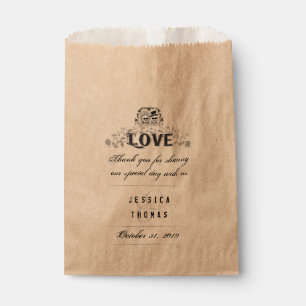 Sachets En Papier Halloween Skeletons LOVE Noms Mariages Merci