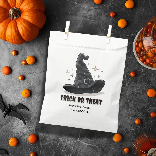 Sachets En Papier Halloween Trick ou Treat - Witch Casquette Design (Créateur téléchargé)