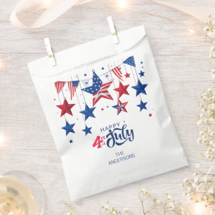 Sachets En Papier Happy 4 juillet Hanging Stars ID1103
