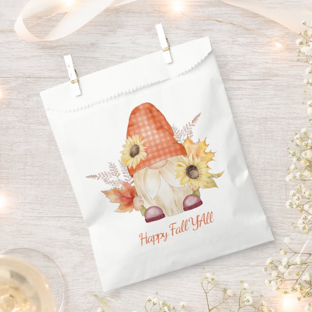 Sachets En Papier Happy Fall Y'All Gnome (Coupé)