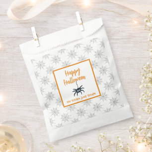 Sachets En Papier Happy Halloween araignée cobweb pas de truc juste