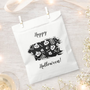 Sachets En Papier Happy Halloween squelette Motif os crâne