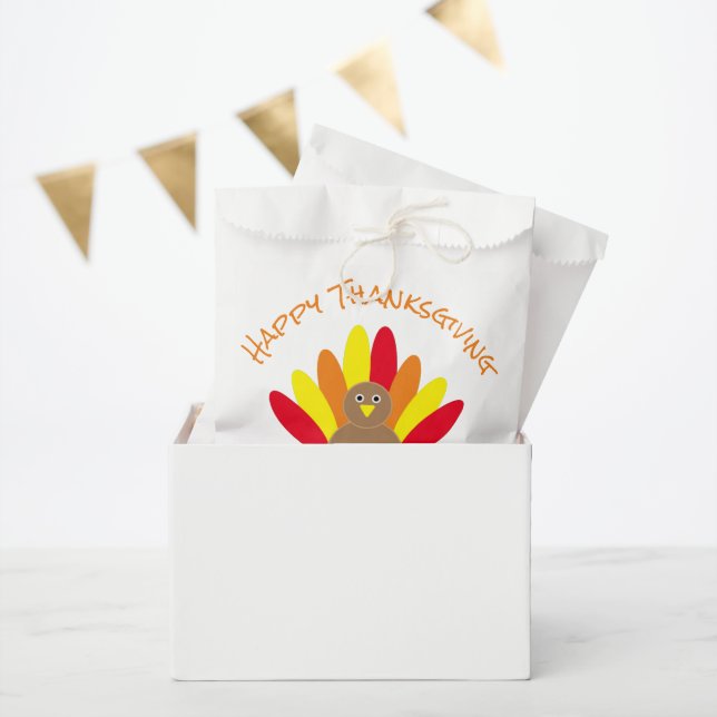 Sachets En Papier Happy Thanksgiving (Fête)