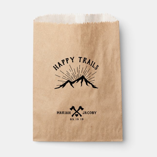Sachets En Papier Happy Trails Wedding Favor do-it-yourself Trail Mi (Devant)