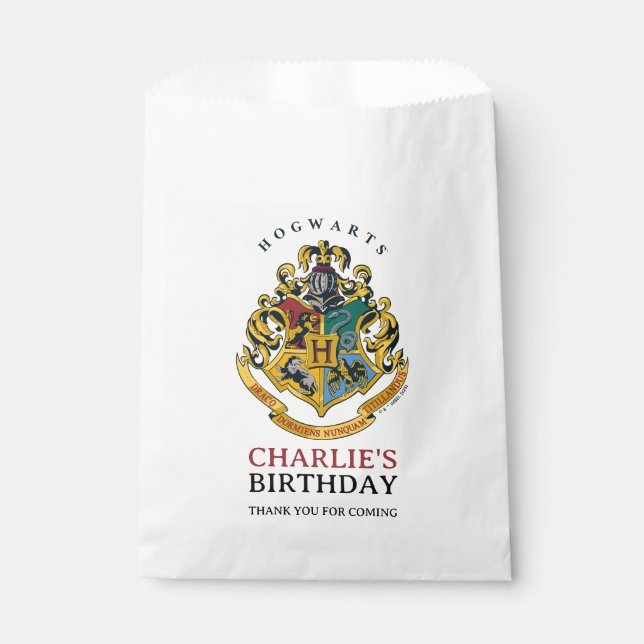 Sachets En Papier Harry Potter Armoiries de Poudlard Anniversaire (Devant)
