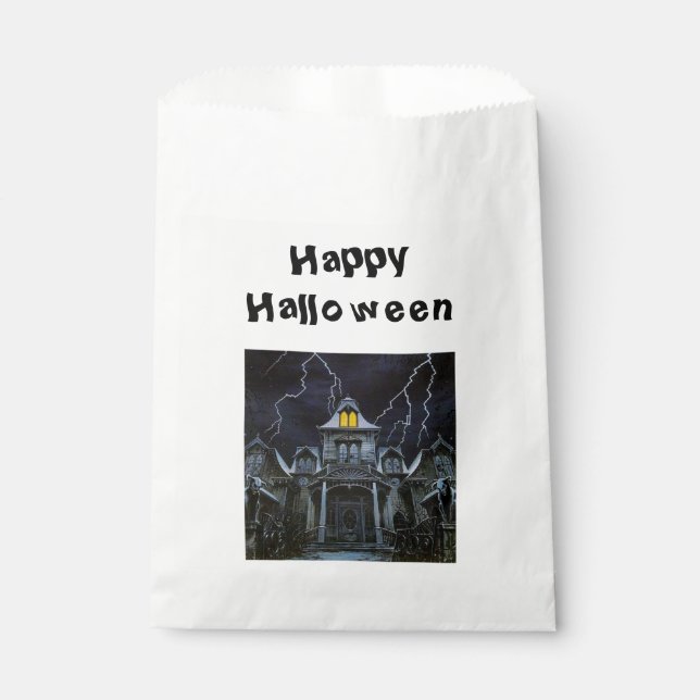 Sachets En Papier Haunted House Halloween (Devant)