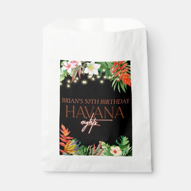 Sachets En Papier Havana Nights, Havana Nights Party, Tropical (Devant)