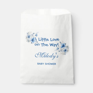 Sachets En Papier Heart Glasses Teddy Bear Blue Baby Shower 