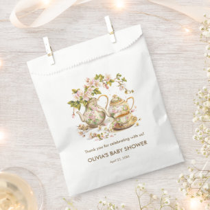 Sachets En Papier Heure du thé / Un bébé brasse le Baby shower