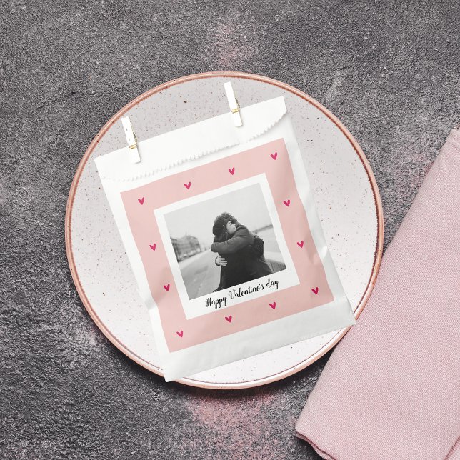 Sachets En Papier Heureuse Sainte-Valentin | Coeur rose et rouge | C (Créateur téléchargé)