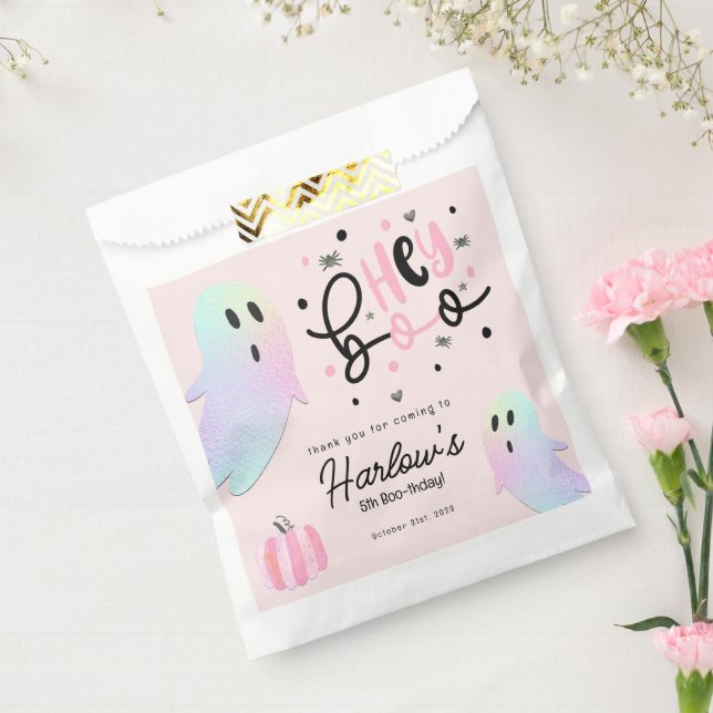 Sachets En Papier Hey Boire iridescente Ghost Pink Halloween Party (Scellé)