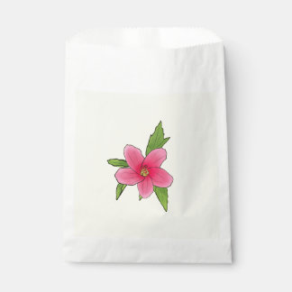 Sachets En Papier Hibiscus rose tropical Anniversaire Fête Favoriser