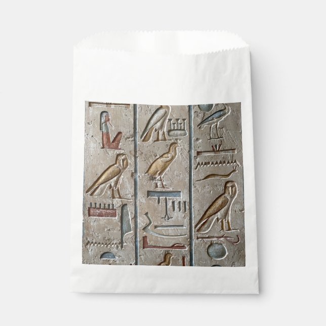 Sachets En Papier Hiéroglyphe Langue Égypte Ancienne Texte Gravé (Devant)