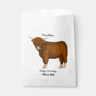 Sachets En Papier Highland cow
