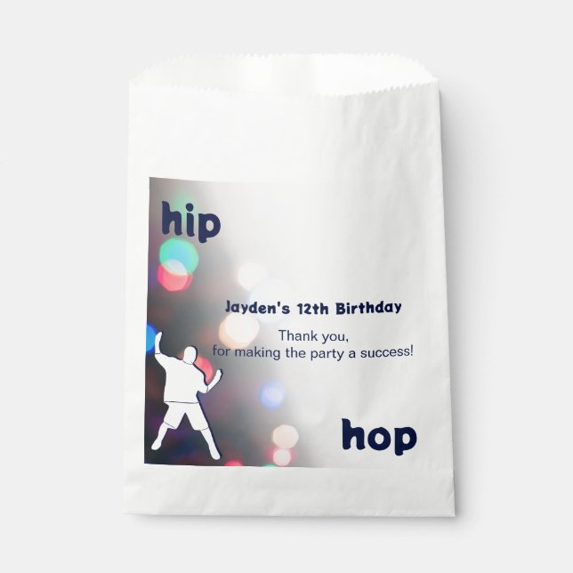 Sachets En Papier Hip hop 12e anniversaire Dance Party (Devant)