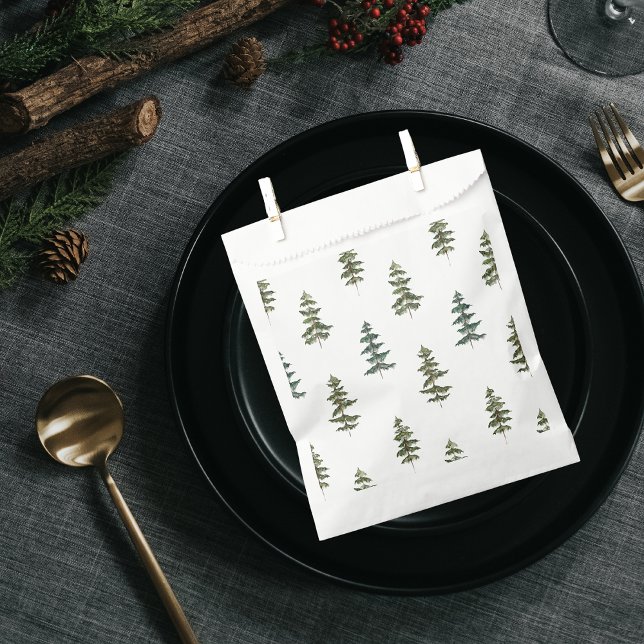 Sachets En Papier Hiver branché | Motif d'arbre de Noël (Créateur téléchargé)