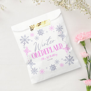 Sachets En Papier Hiver ONE derland Flocon de neige 1er anniversaire