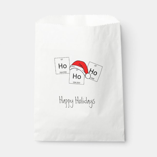 Sachets En Papier HoHo Holmium Chimie, élément jeu de Noël (Devant)