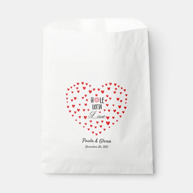 Sachets En Papier Hole personnalisé Lotta Love Donut Favoriser les s (Devant)