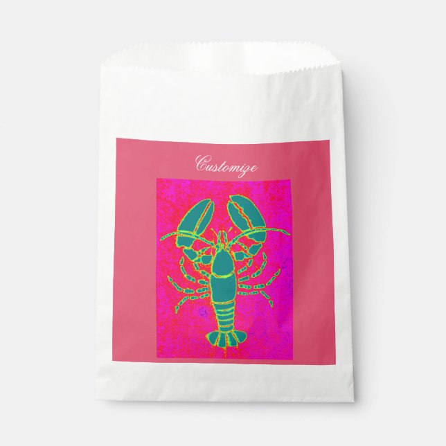 Sachets En Papier homard vert principal rouge (Devant)