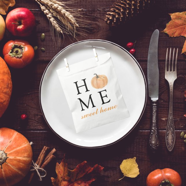Sachets En Papier Home Sweet Home | Citrouille orange | Saison autom (Créateur téléchargé)