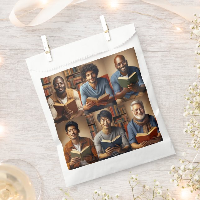 Sachets En Papier Hommes et livres (Coupé)