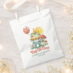 Sachets En Papier Hop On Over Cute Clown Frog Aquarelle Anniversaire