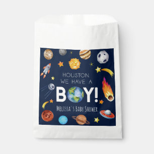Sachets En Papier Houston Nous Avons Un Baby shower Boy Space Galaxy