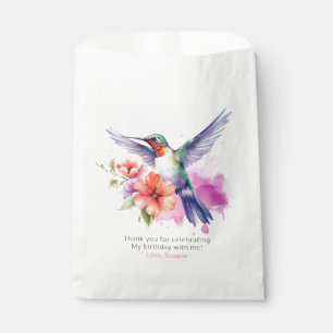 Sachets En Papier Hummingbird 2 Floral Bouquet fête d'anniversaire