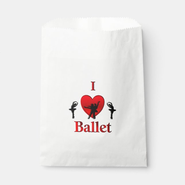 Sachets En Papier I Heart Ballet (Devant)
