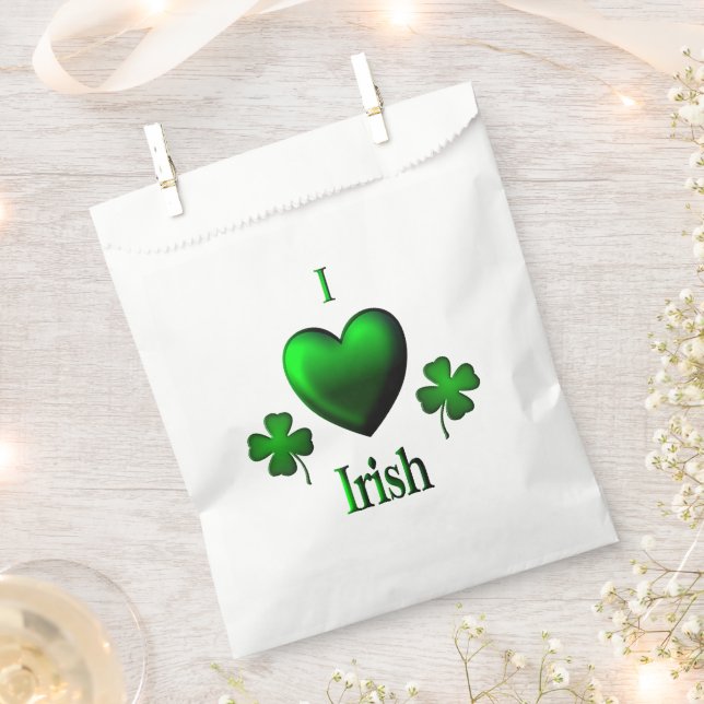 Sachets En Papier I Heart Irish (Coupé)