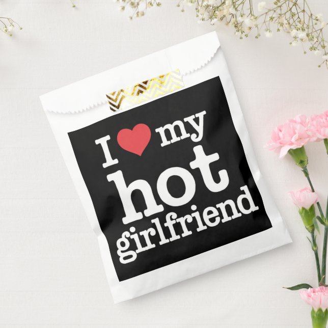 Sachets En Papier I Love My Hot Girlfriend Valentine's Day Gf Cadeau (Scellé)
