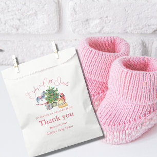 Sachets En Papier Il fait froid dehors Baby shower de fille rose hiv
