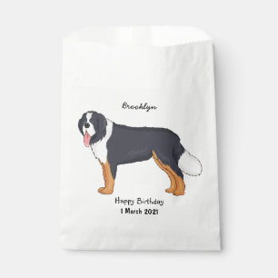 Sachets En Papier Illustration bernoise d'un chien de montagne