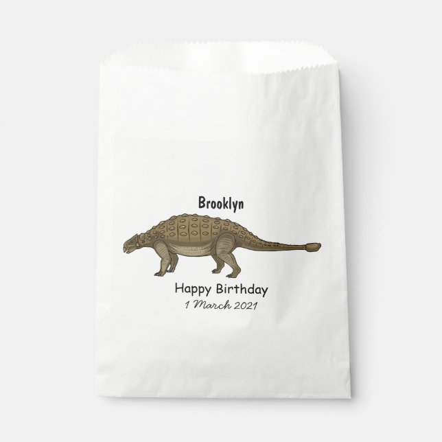 Sachets En Papier Illustration d'Ankylosaurus (Devant)