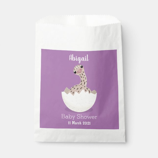 Sachets En Papier Illustration d'autruche pour bébé à couver mignon (Devant)