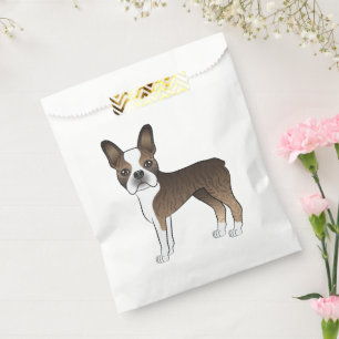Sachets En Papier Illustration de chien de dessin animé Boston Terri