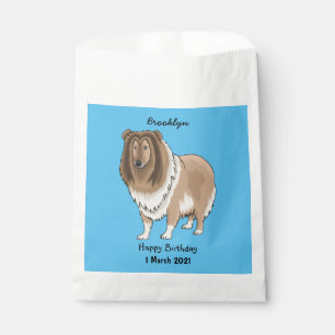 Sachets En Papier Illustration de chien Rough collie