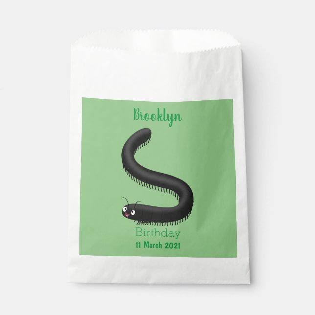 Sachets En Papier Illustration de dessin mignon millipede (Devant)