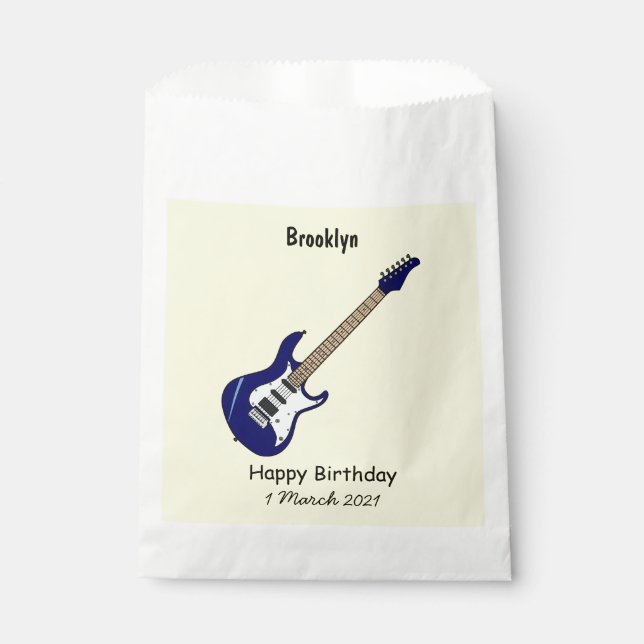 Sachets En Papier Illustration de guitare électrique (Devant)